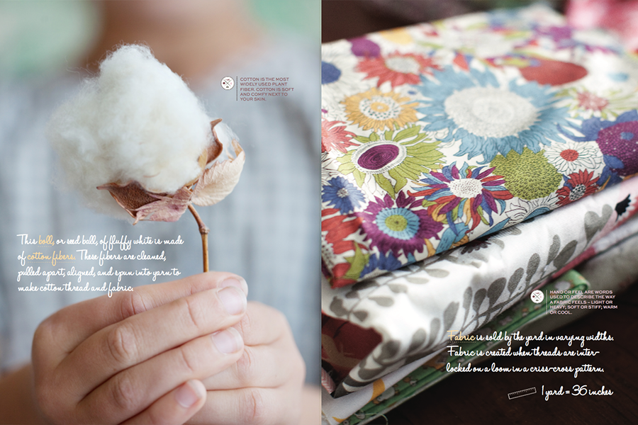 A page spread from Invitation to Sew