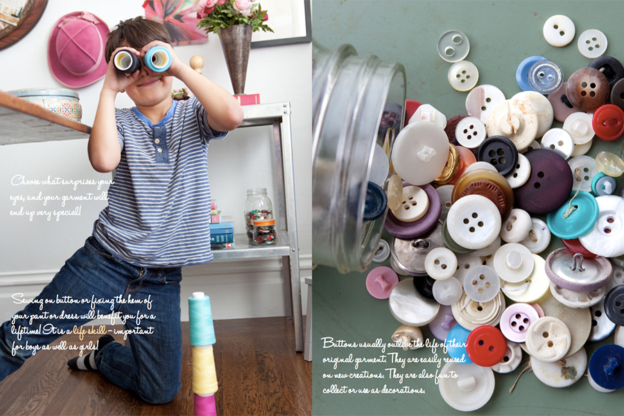 A page spread from Invitation to Sew